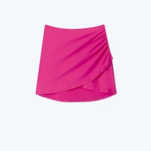 summersalt the ruched skirt in hibiscus